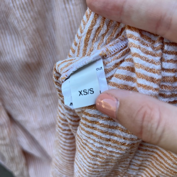 Hackwith Design House 100% Cotton Stripe Gathered Midi Dress XS/S - Picture 5 of 8